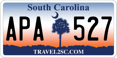 SC license plate APA527