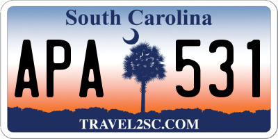 SC license plate APA531