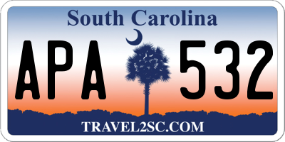 SC license plate APA532