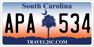 SC license plate APA534