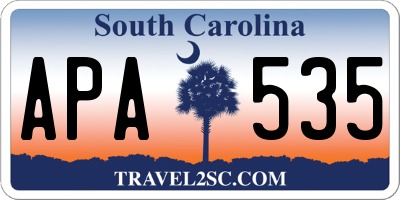 SC license plate APA535