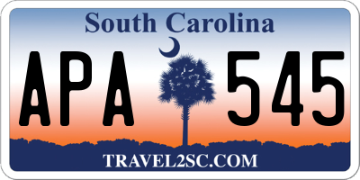 SC license plate APA545