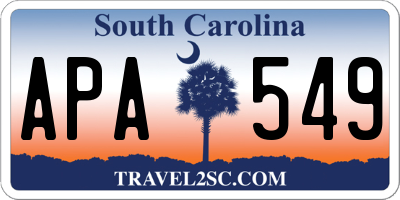SC license plate APA549