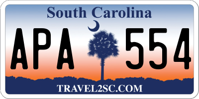 SC license plate APA554