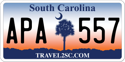 SC license plate APA557