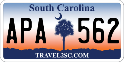 SC license plate APA562