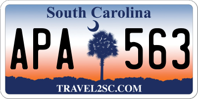 SC license plate APA563