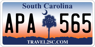 SC license plate APA565