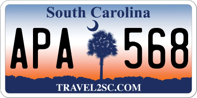 SC license plate APA568