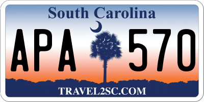 SC license plate APA570