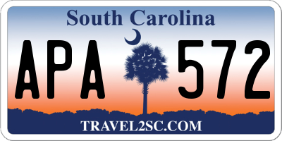 SC license plate APA572
