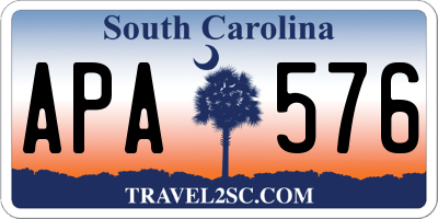 SC license plate APA576