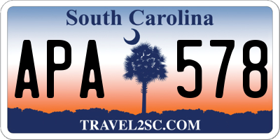 SC license plate APA578