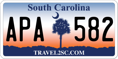 SC license plate APA582