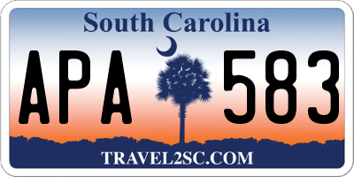 SC license plate APA583