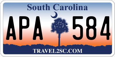 SC license plate APA584