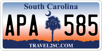 SC license plate APA585