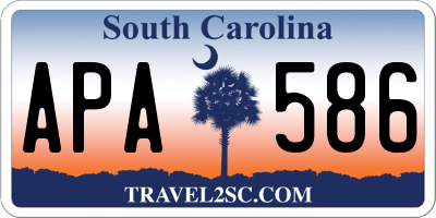 SC license plate APA586