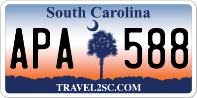 SC license plate APA588