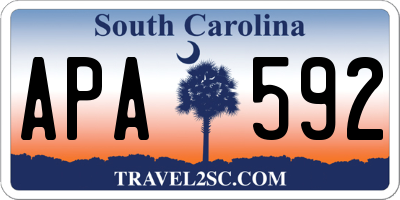 SC license plate APA592