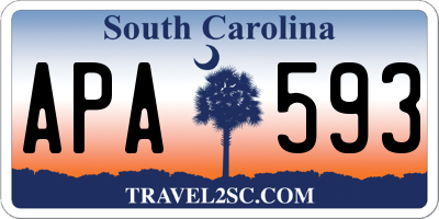 SC license plate APA593