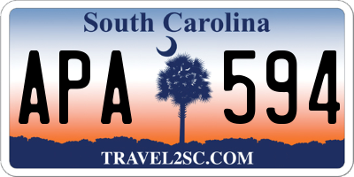 SC license plate APA594