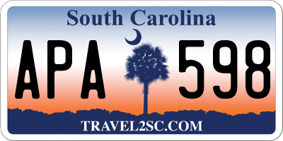 SC license plate APA598