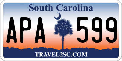 SC license plate APA599