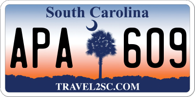 SC license plate APA609