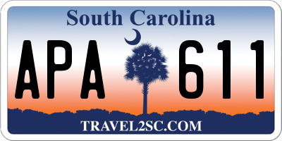 SC license plate APA611