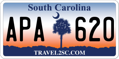 SC license plate APA620