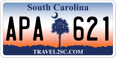 SC license plate APA621