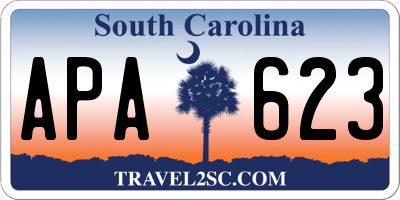SC license plate APA623