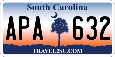 SC license plate APA632