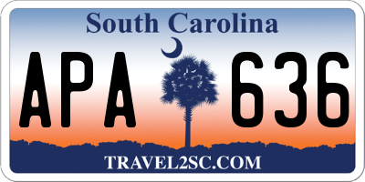 SC license plate APA636
