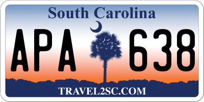 SC license plate APA638