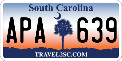 SC license plate APA639