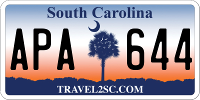 SC license plate APA644