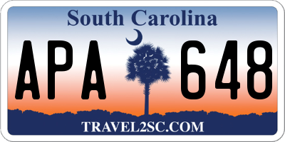 SC license plate APA648