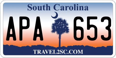 SC license plate APA653