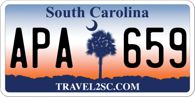 SC license plate APA659