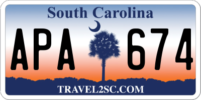SC license plate APA674