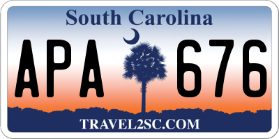 SC license plate APA676