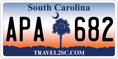 SC license plate APA682