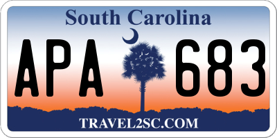 SC license plate APA683