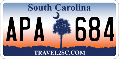 SC license plate APA684