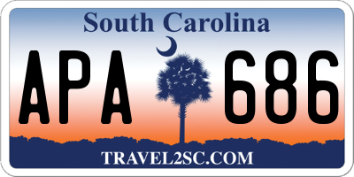 SC license plate APA686