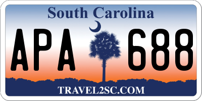 SC license plate APA688