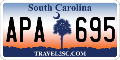 SC license plate APA695