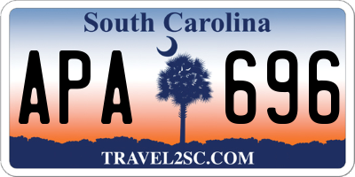 SC license plate APA696